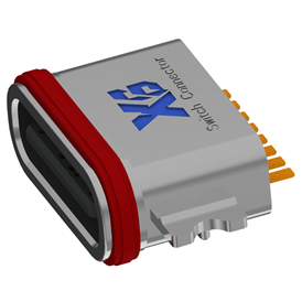 XB-TYPE C 8P-5  SMT TYPE C 8 P沈殿板0.8防水メスホルダL=6.7 mm（ストリップ鋼板）（U型亜鉛合金ハウジング）